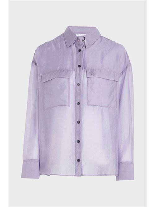 sheer long sleeve shirt CALVIN KLEIN JEANS | J20J221355PC1